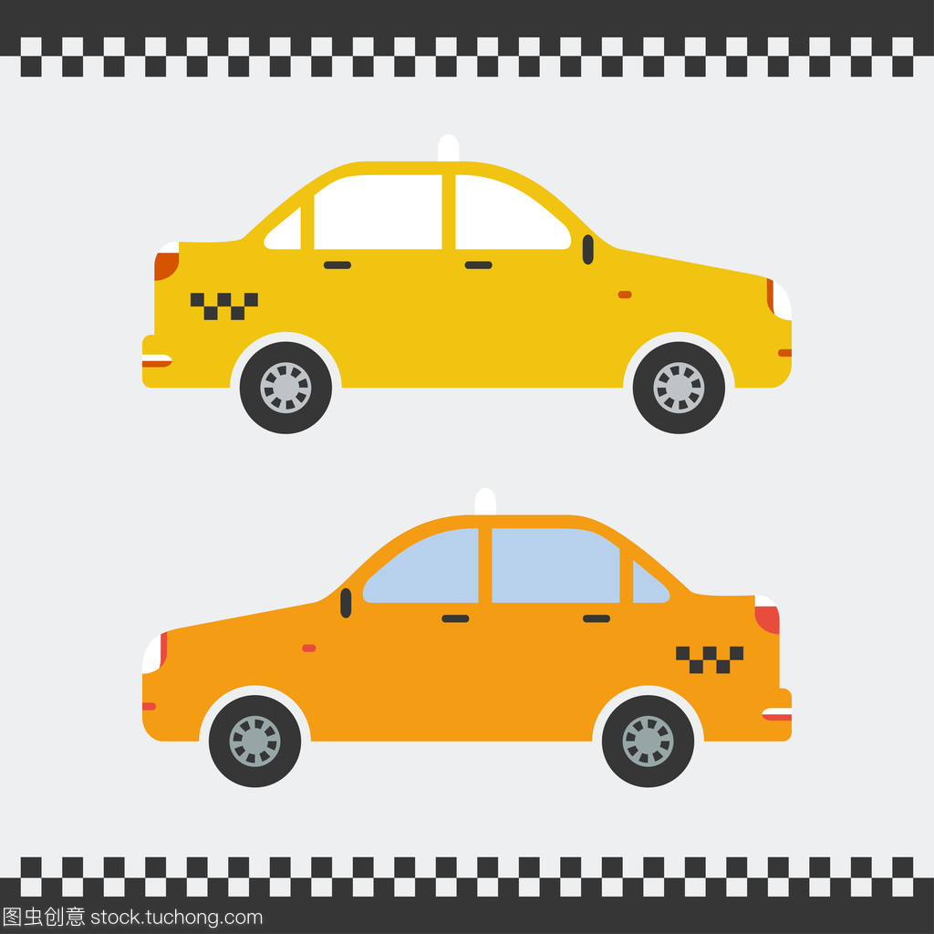 “黃色出租車”矢量圖形在汽車租賃平面設(shè)計中的應(yīng)用